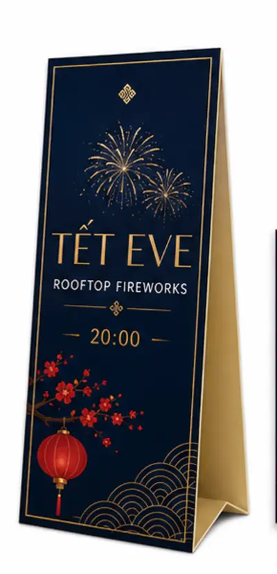 Tết Eve table standee